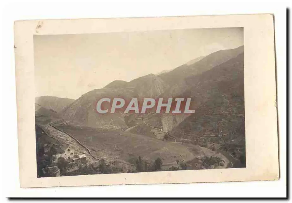 Paisagem montanhosa — vista de vale e trilhos — editor desconhecido - Frente