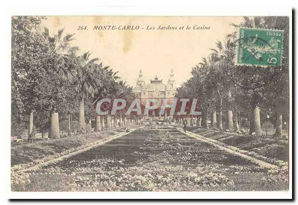 Monte-Carlo - Die Gärten und das Casino — anonymer Verleger, Seriennummer 264 - Vorderseite
