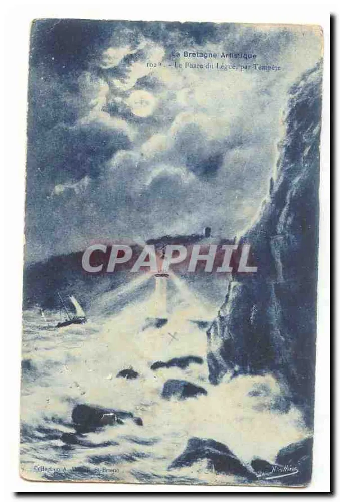 Der Leuchtturm des Légué bei Sturm — La Bretagne Artistique, n°102 - Vorderseite