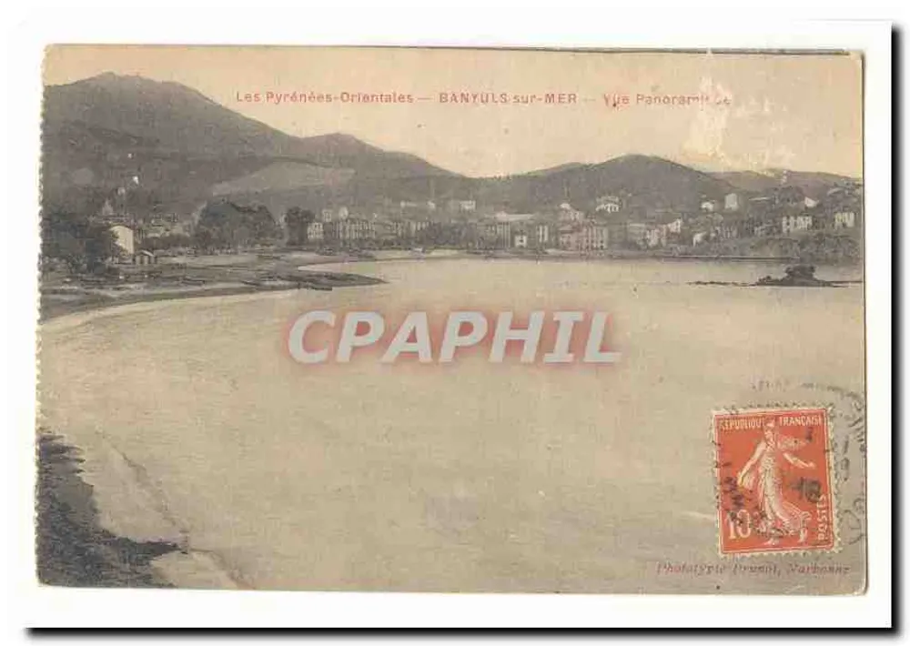 Banyuls-sur-Mer — Panoramablick — Phototypie Prezzi, Narbonne - Vorderseite