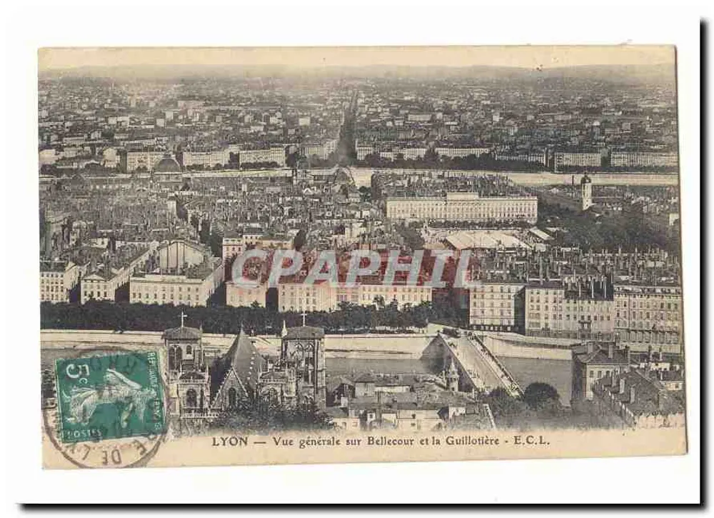 LYON — Allgemeiner Blick auf Bellecour und la Guillotière — E.C.L. - Vorderseite