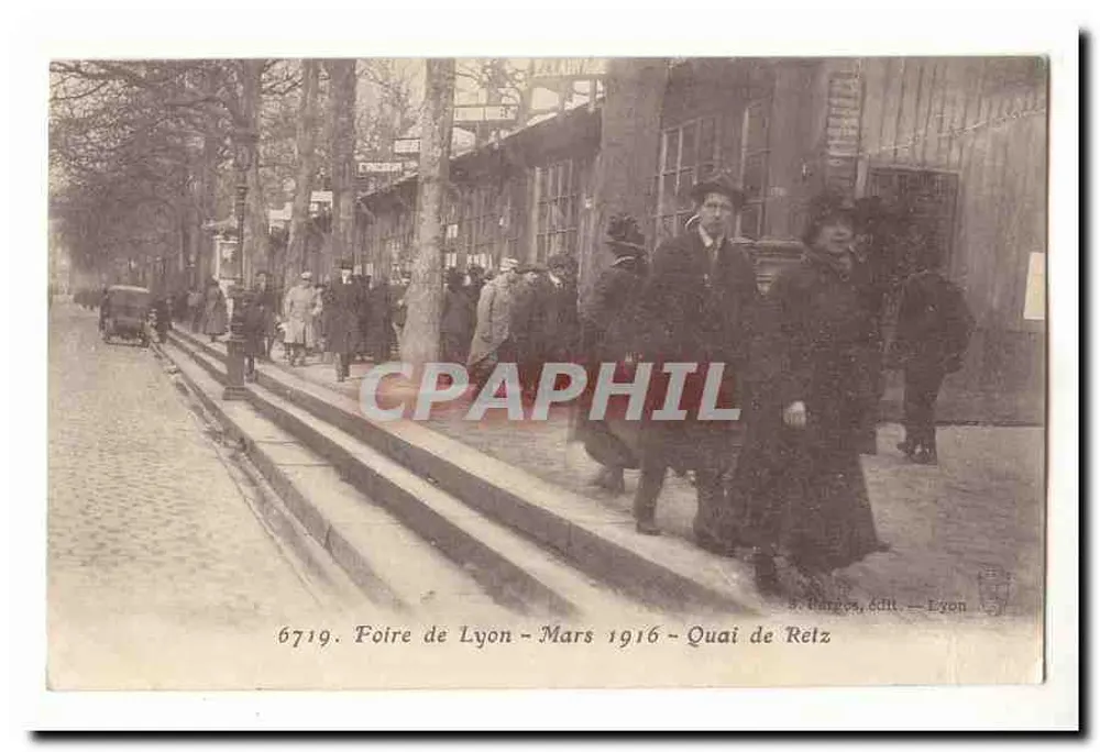 Lyon-Messe - März 1916 - Quai de Retz — S. Barpès, Verlag — Lyon - Vorderseite