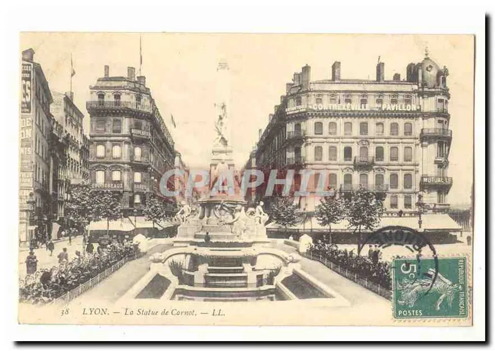 LYON — A Estátua de Cornot — LL. — Editor LL, n° 38 - Frente