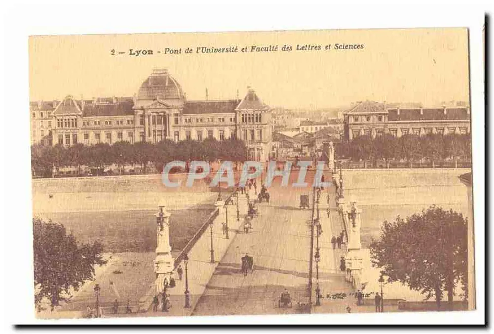 Lyon — Universitätsponte und Fakultät für Literatur und Wissenschaften — Verlag B. K. Zélie - Vorderseite
