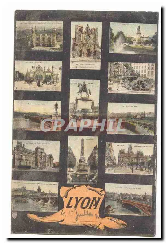 Lyon — vista panorâmica composta - Frente