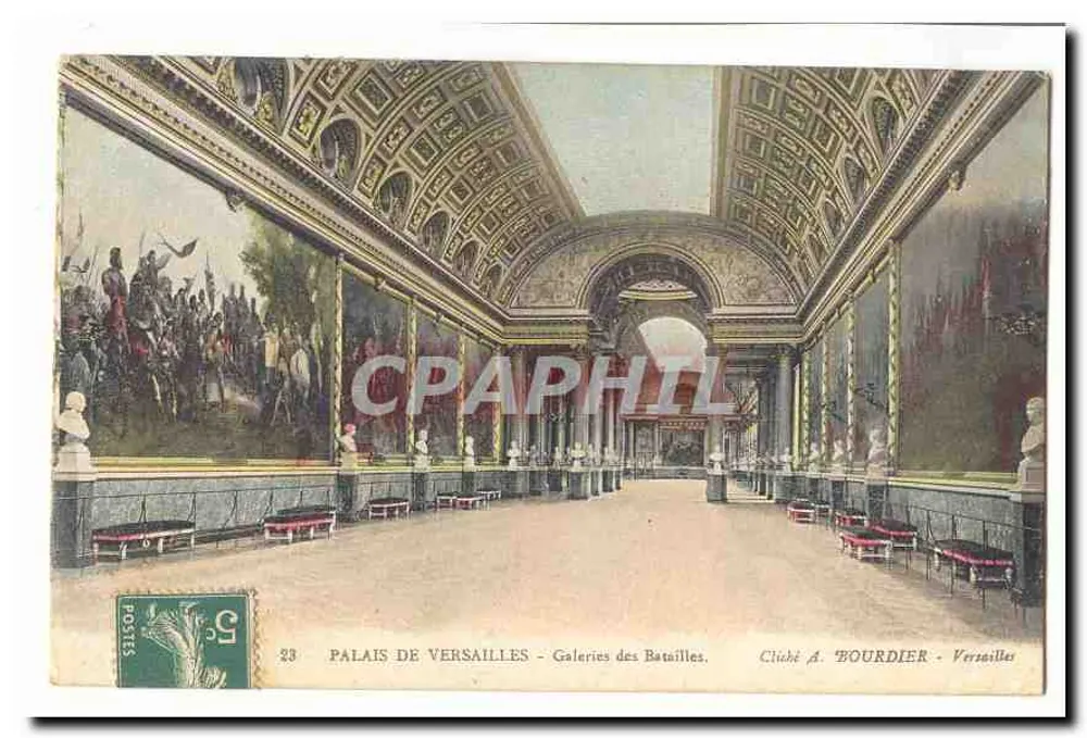 Palácio de Versalhes — Galerias das Batalhas — Châtel A. BOURDIER - Versalhes - Frente