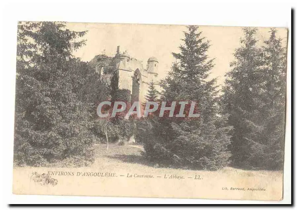 Intorno ad Angoulême — La Couronne — L'Abbaye — Lib. Barraud, Angoulême - Recto