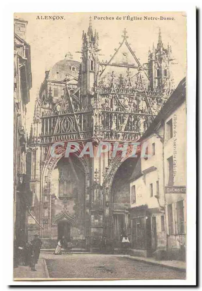 Alençon — Portale der Kirche Notre-Dame — Verlag: Chénisier - Vorderseite