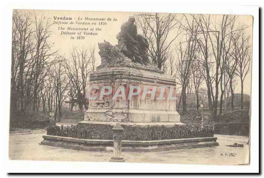Verdun — Der Denkmal der Verteidigung von Verdun im Jahr 1870 — B. F. O.M. - Vorderseite