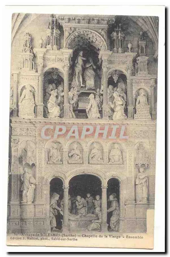 Abadia de Sôlesmes (Sarthe) — Capela da Virgem — Conjunto - Frente