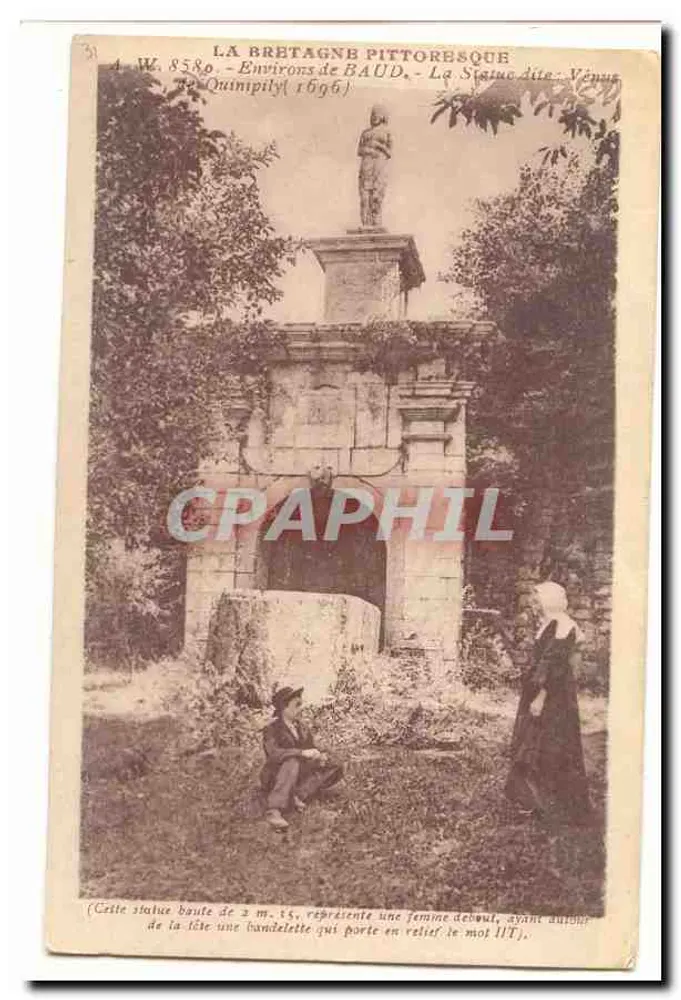 La Bretagne pittoresque — La Statue dite Vénus à Quinipily (Environs de BAUD) — A.W. 8580 - Recto