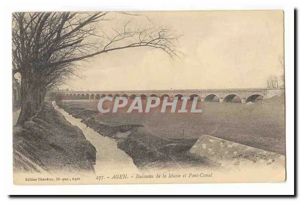 Agen - Ruisseau de la Masse und Pont-Canal — Ausgabe Chaudruc, Agen, n°277 - Vorderseite