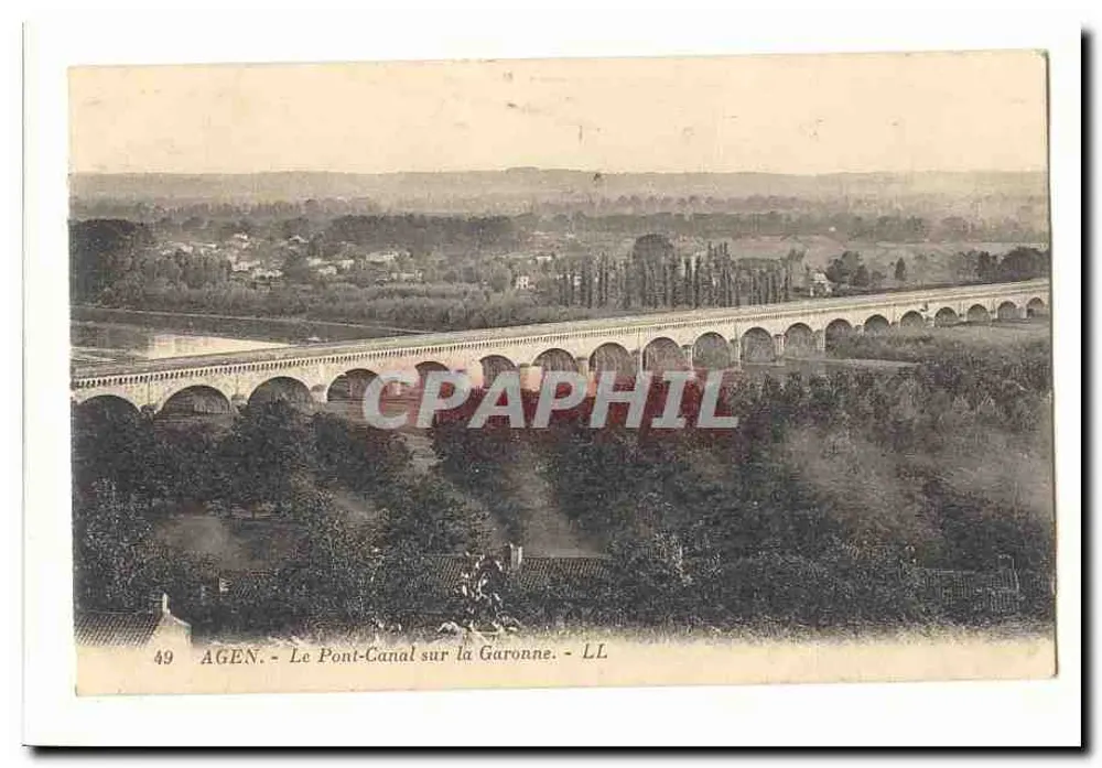 AGEN - Der Kanalbrücke über die Garonne - LL - Vorderseite