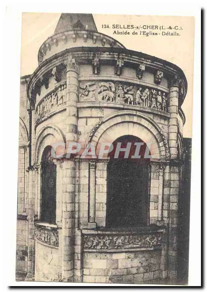 Selles-sur-Cher (Loir-et-Cher) — Abside della chiesa — Edizione Bachelot. - Recto