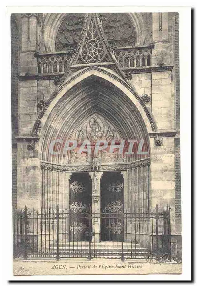 Agen — Portal der Kirche Saint-Hilaire - Vorderseite
