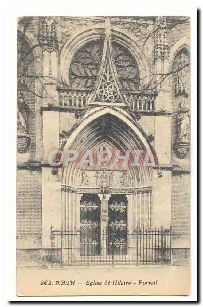 Agen — Kirche St-Hilaire — Portal - Vorderseite