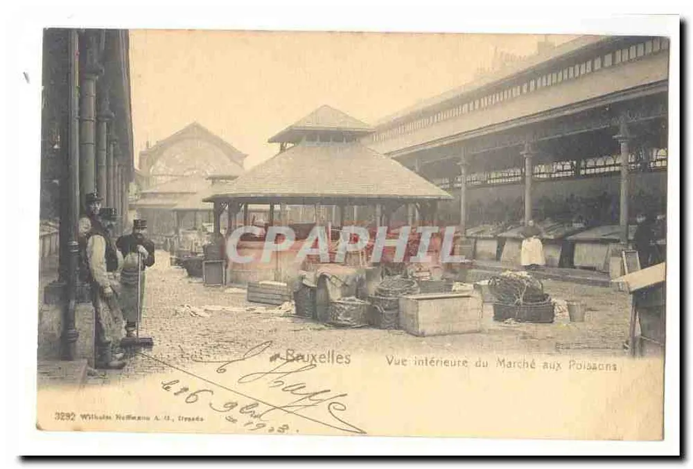 Bouxelles — Innenansicht des Fischmarkts — Wilhelms Hoffmann A. & Cie, Irpide - Vorderseite