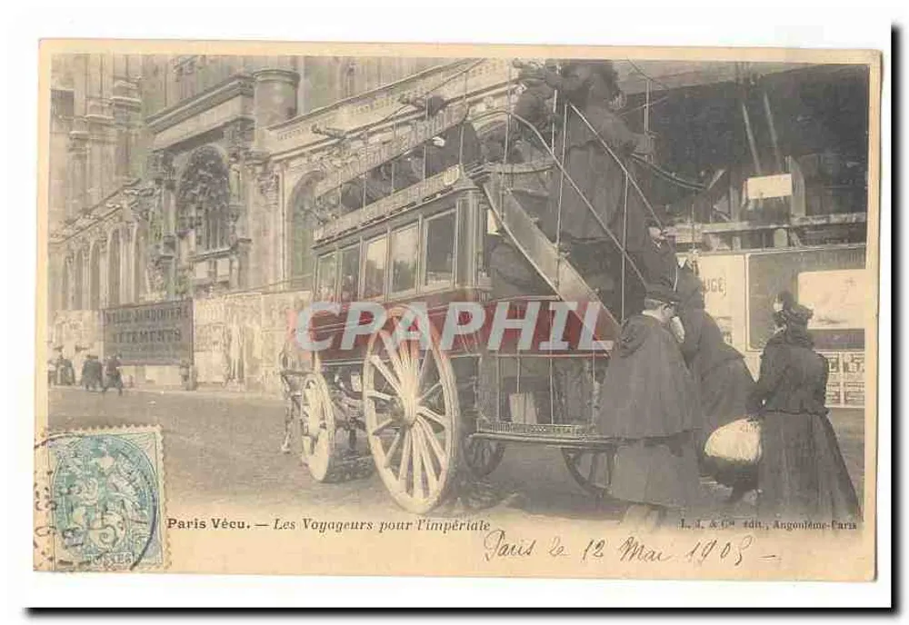 Paris Vécu — Die Reisenden für die Imperiale — L. J. & Cie, Angoulême, Paris - Vorderseite