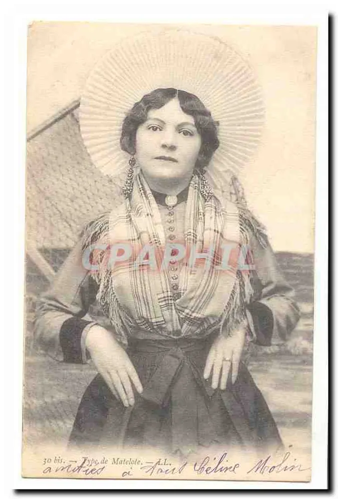 Mulher em traje tradicional — Tipo Matelote — editor L.L. n°30 bis - Frente