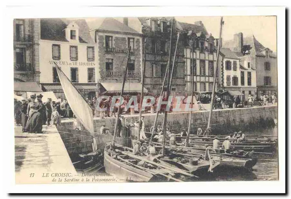 Le Croisic — Ausladen der Sardinen am Fischmarkt — Verlag Graphi11, Nr. 17 - Vorderseite