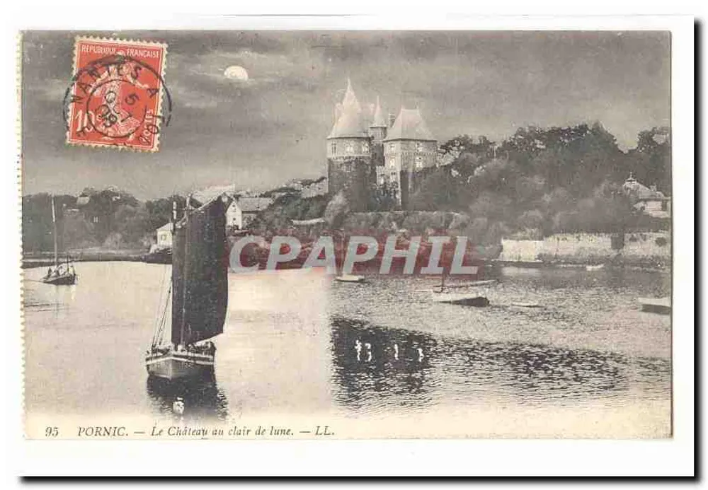 Pornic — O Castelo sob a luz da lua — LL. - Frente