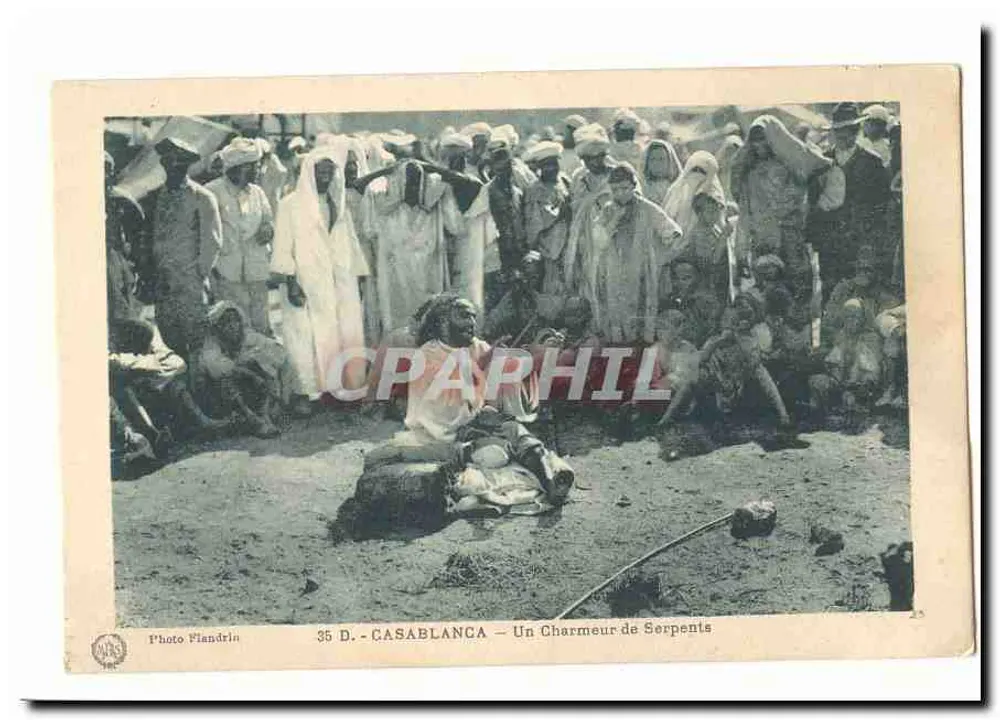 Casablanca — Ein Schlangenbeschwörer — Photo Plandrin, n°35 D - Vorderseite