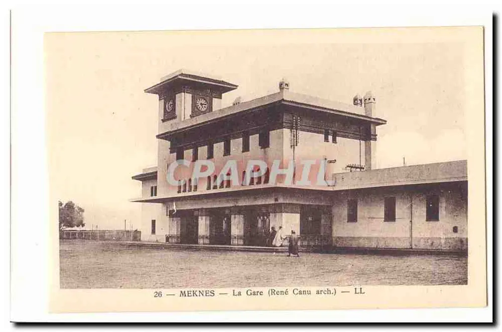 Meknès — A Estação — René Canu arq. - Frente