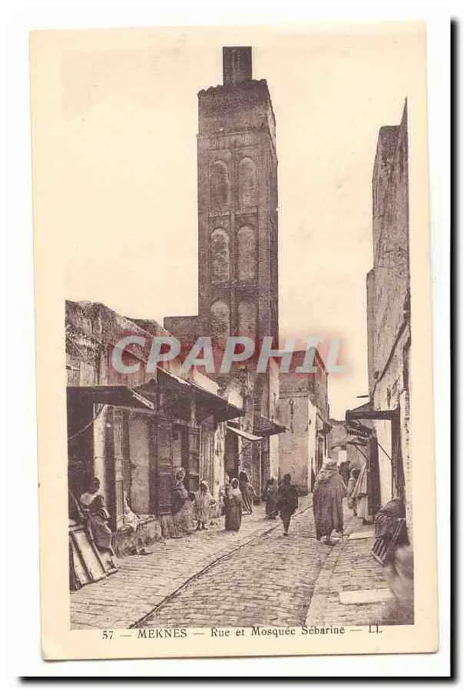 Meknès — Rue e Mesquita Sébarine — LL - Frente