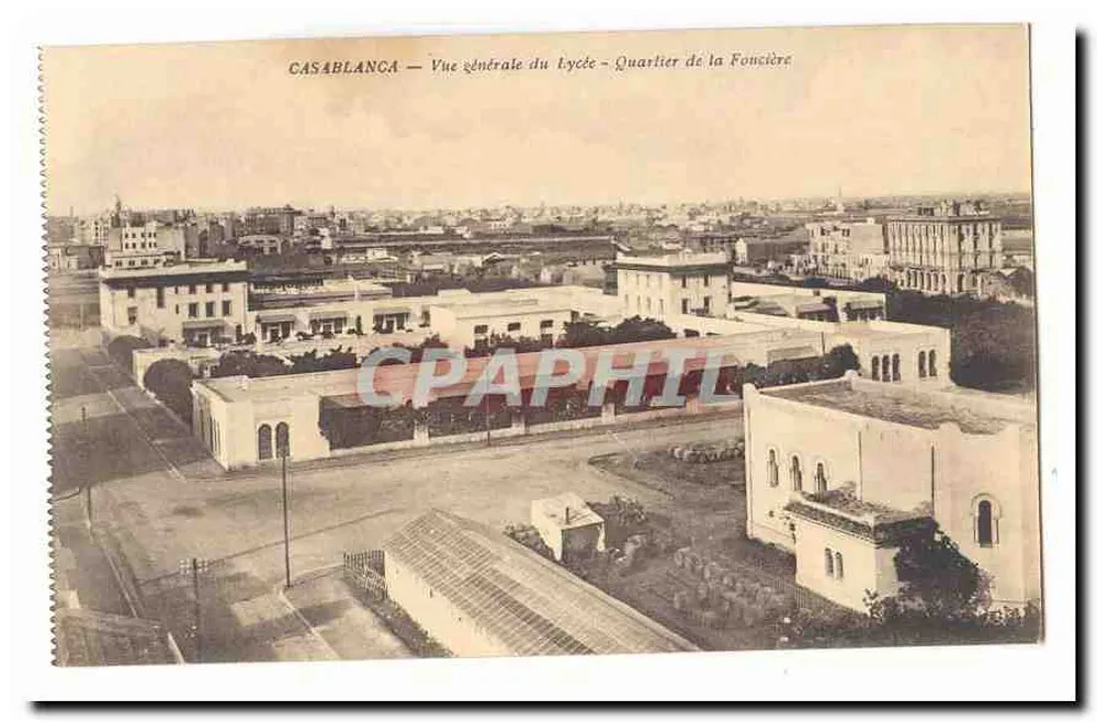 Casablanca — Allgemeiner Blick auf das Lycée — Bezirk Foncière - Vorderseite