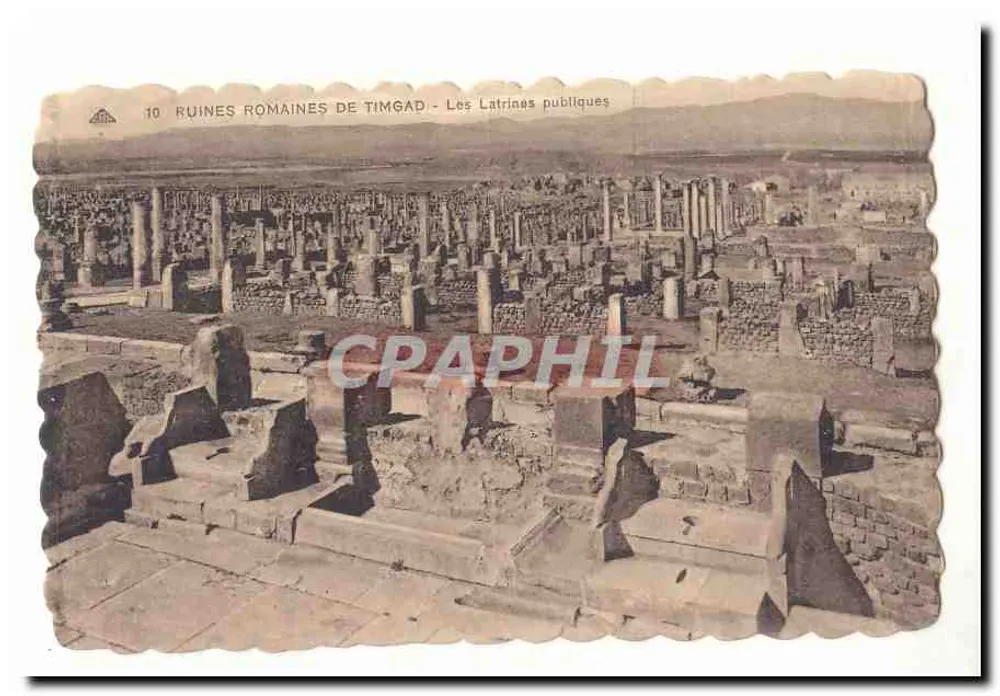 Römische Ruinen von Timgad — Die öffentlichen Latrinen - Vorderseite