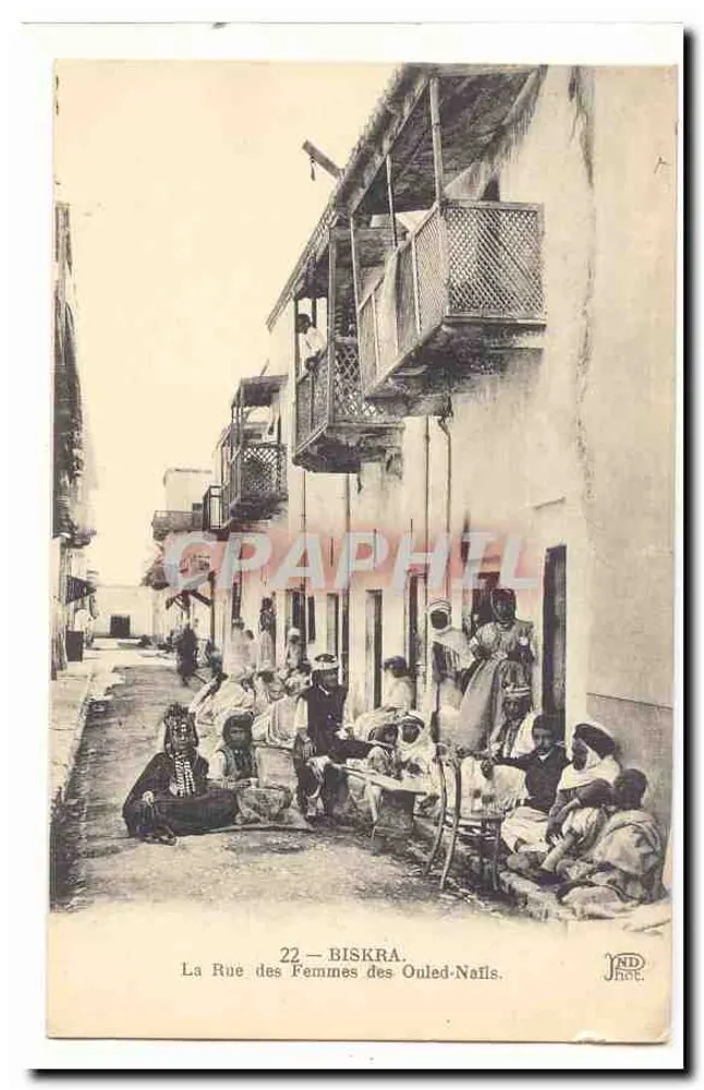 La Rue des Femmes des Ouled-Naïls — Biskra — Verlag IND. n°22 - Vorderseite