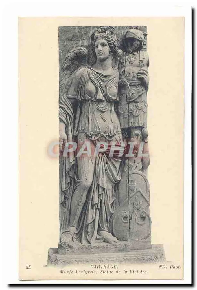 Karthago — Musée Lavigerie. Statue der Siegesgöttin — ND. Fot. - Vorderseite