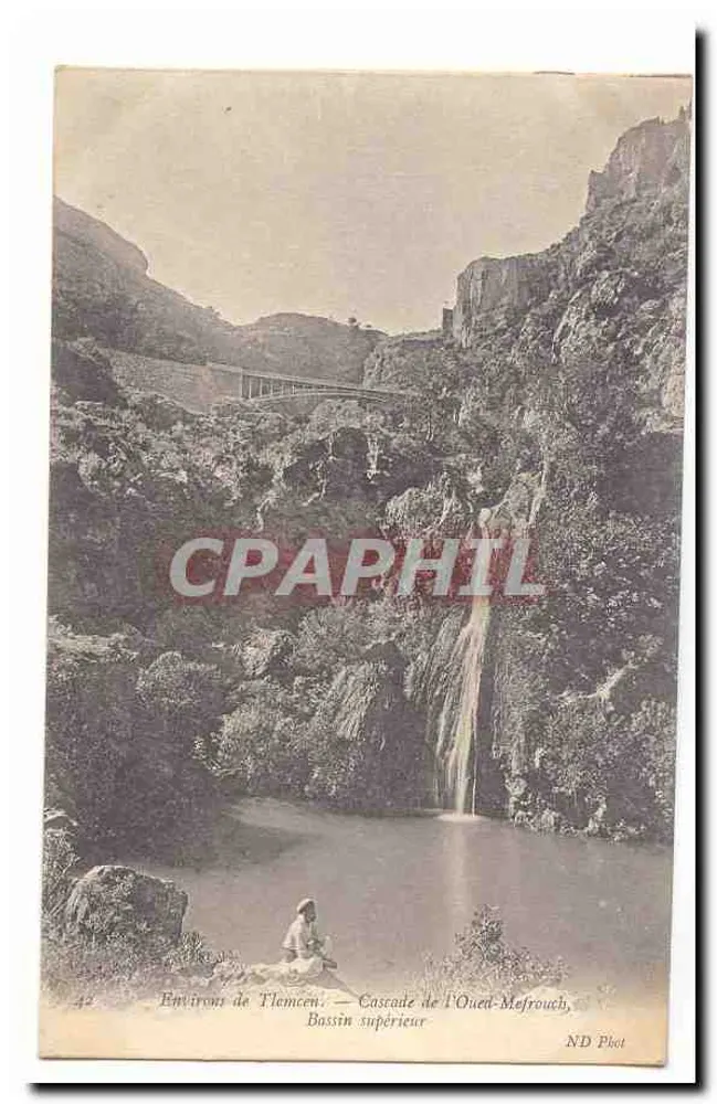 Um Tlemcen — Wasserfall des Oued-Mefrouch, Oberer Becken — ND Phot - Vorderseite