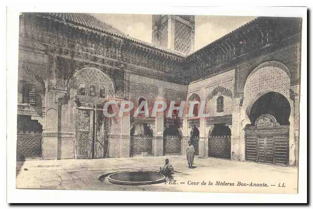Fès — Hof der Madrasa Bou-Anania — LL - Vorderseite