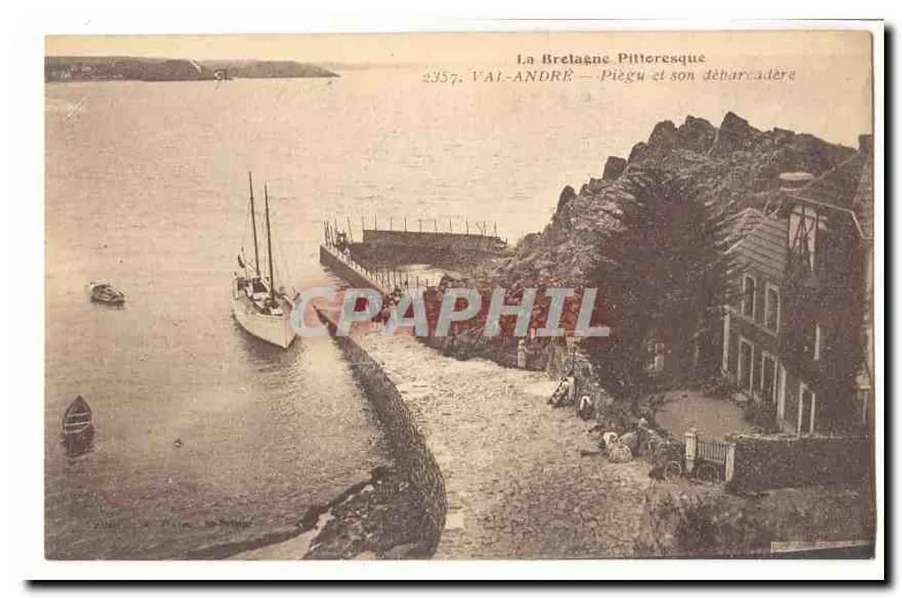 La Bretagne Pittoresque — Piégü et son débarcadère — VAI-ANDRÉ - Recto