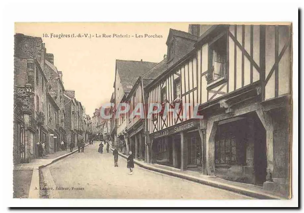 Feugères (I.-&-V.) - Rue Pinteriz - Les Porches — A. Laure, Verleger, Pennes - Vorderseite