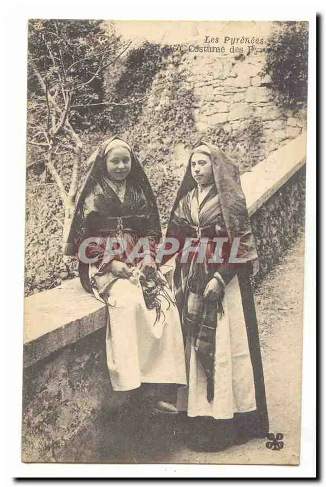 Duas mulheres em traje tradicional dos Pirineus — n° 460 - Frente