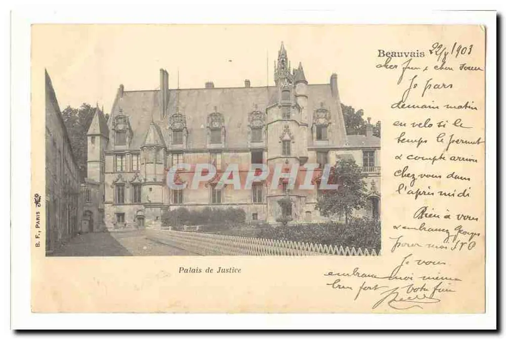 Beauvais — Palácio de Justiça — B. F., Paris - Frente