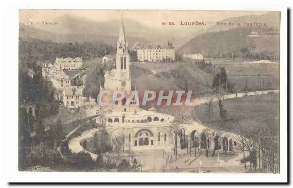 Lourdes — Vista da Basílica — D.T. Editora, N° 58 - Frente