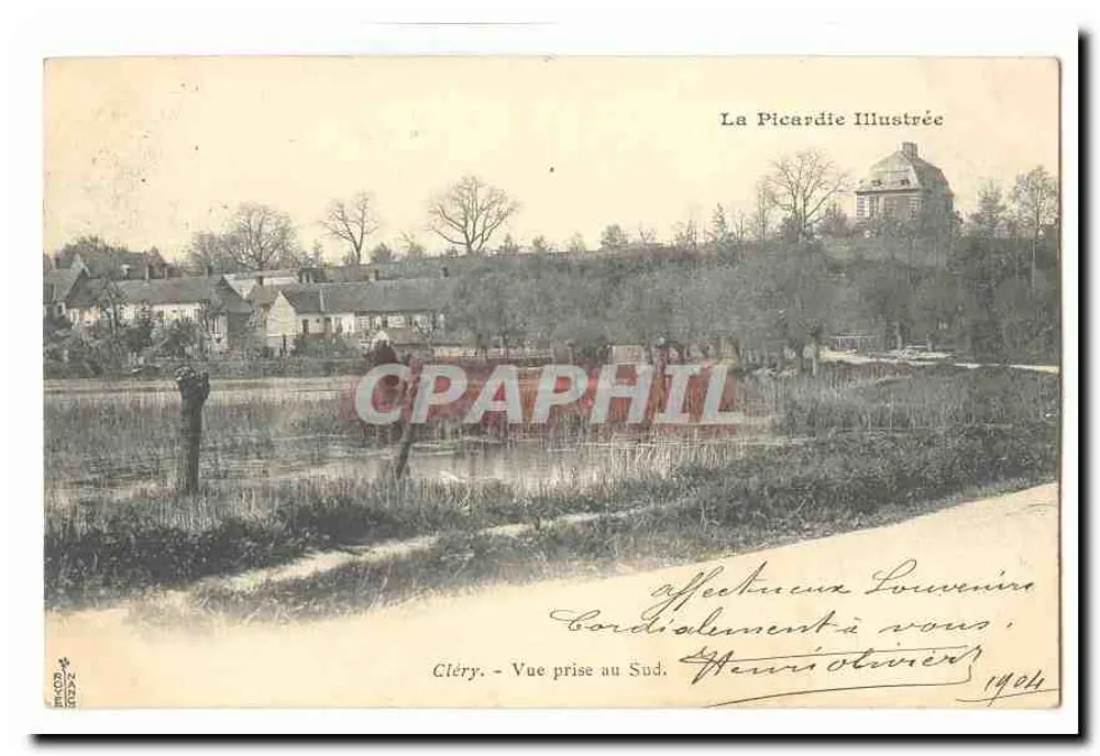 Cléry - Vista tirada ao Sul — La Picardie Illustrée - Frente