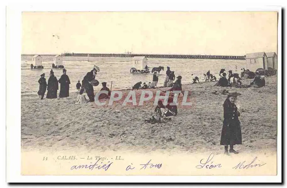 Calais — A Praia — LL. — Léon Rodin - Frente