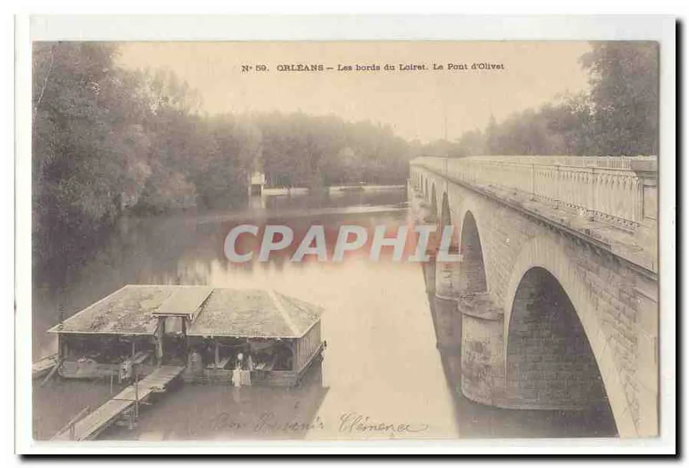 Orléans — Die Ufer des Loiret. Die Brücke von Olivet — Bon Bénédicte Clémence - Vorderseite
