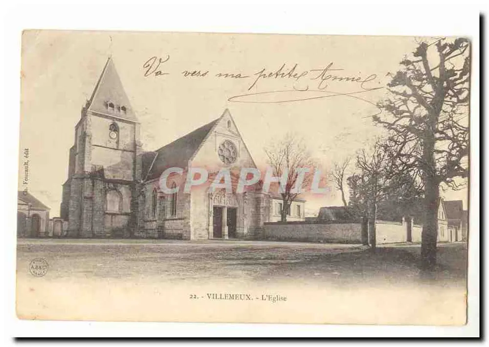 Villemeux - A Igreja — Ch. Fournault, edição 22 - Frente