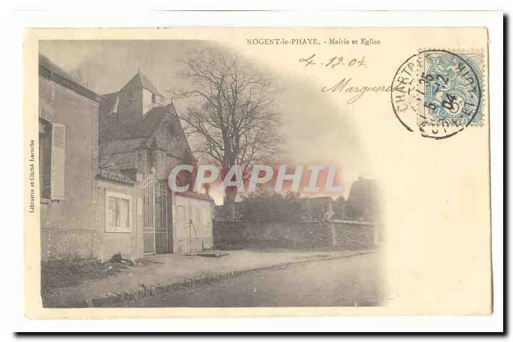 Nogent-le-Phayé - Rathaus und Kirche — Librairie et Ollidie Larche - Vorderseite