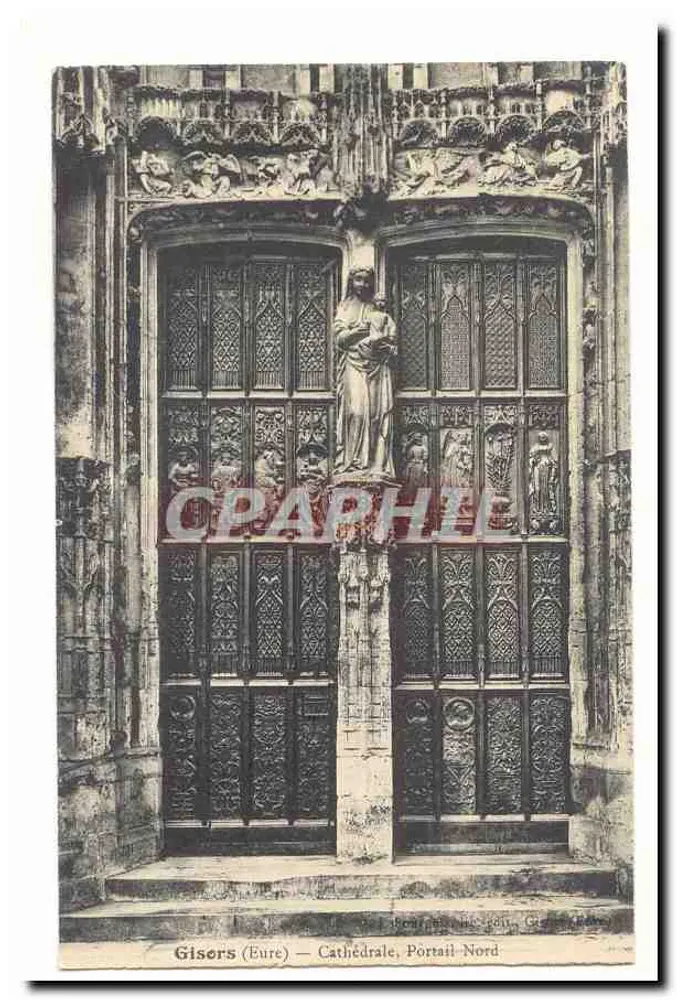 Gisors (Eure) — Kathedrale, Nordportal — Verlag C. Bourgoin - Vorderseite