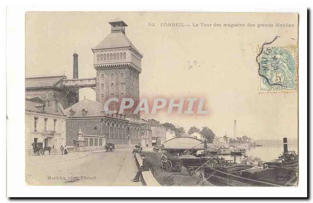 Côrbeil — Die Turm der Grands Moulins-Geschäfte — Mardelat, Verlag, Côrbeil - Vorderseite