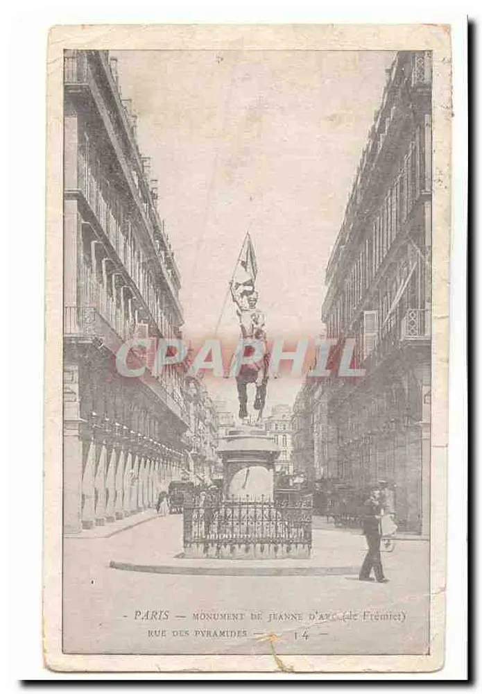 Paris — Denkmal für Jeanne d'Arc (von Frémiet) — Rue des Pyramides — 14 - Vorderseite