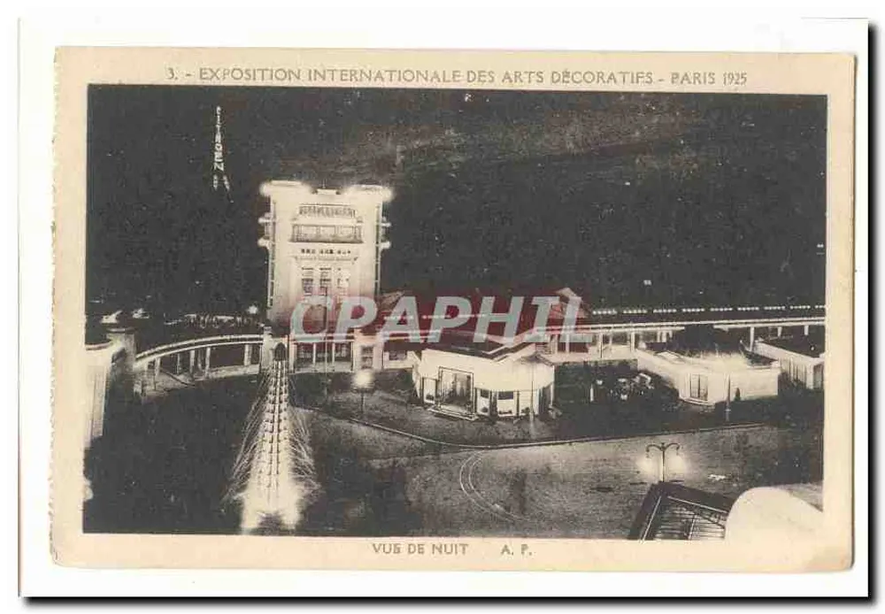 Internationale Ausstellung für Dekorative Künste - Paris 1925 — Nachtsicht — A.P. - Vorderseite