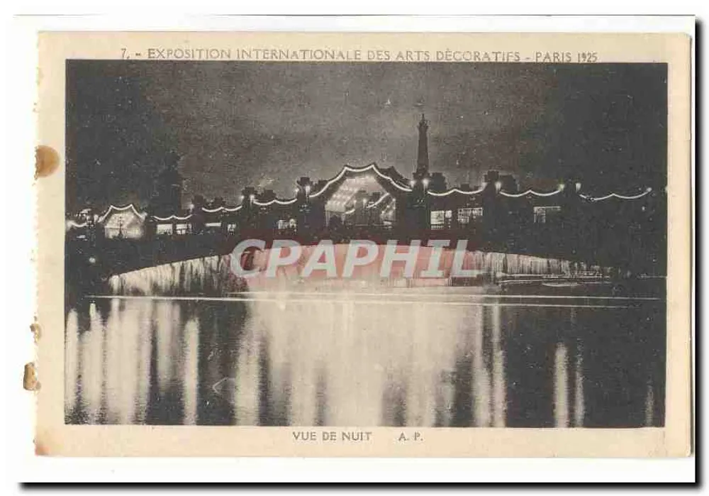 Internationale Ausstellung für Dekorative Künste - Paris 1925 — Nachtansicht — A.P. - Vorderseite