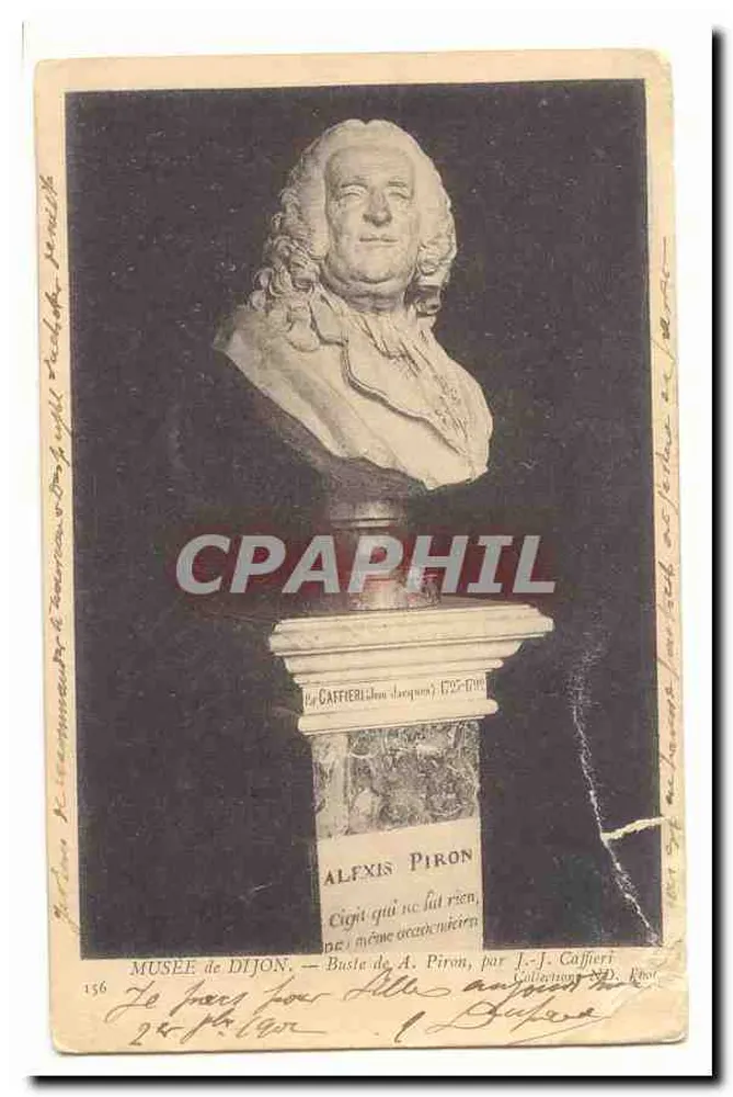 Busto de Alphx Piron — Museu de Dijon — por J.-J. Caffieri - Frente
